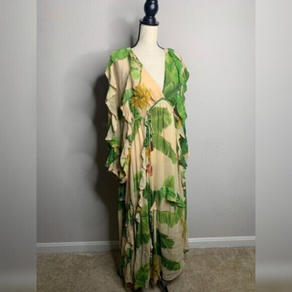 NWT Farm Rio Fresh Banana Maxi Dress - Picture 7 of 17